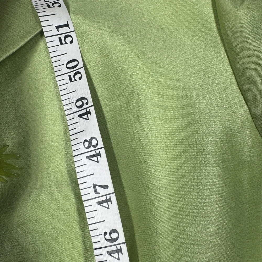 Rare Vintage Gemma Kahng New York Green Silk Cotton Blend Blazer Skirt Set 8